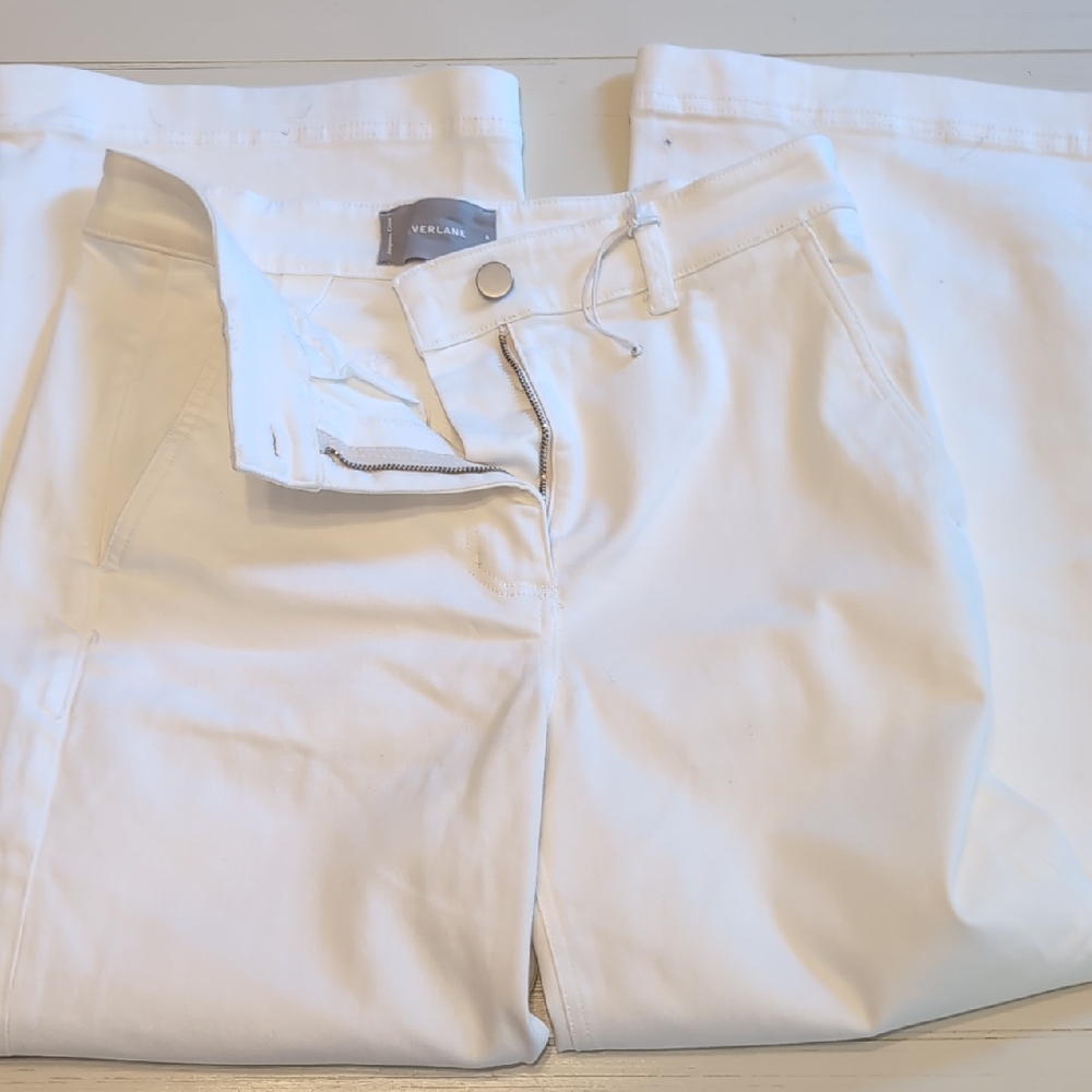 Everlane | Wide Leg Crop Pants In Bone - Picture 2 of 6